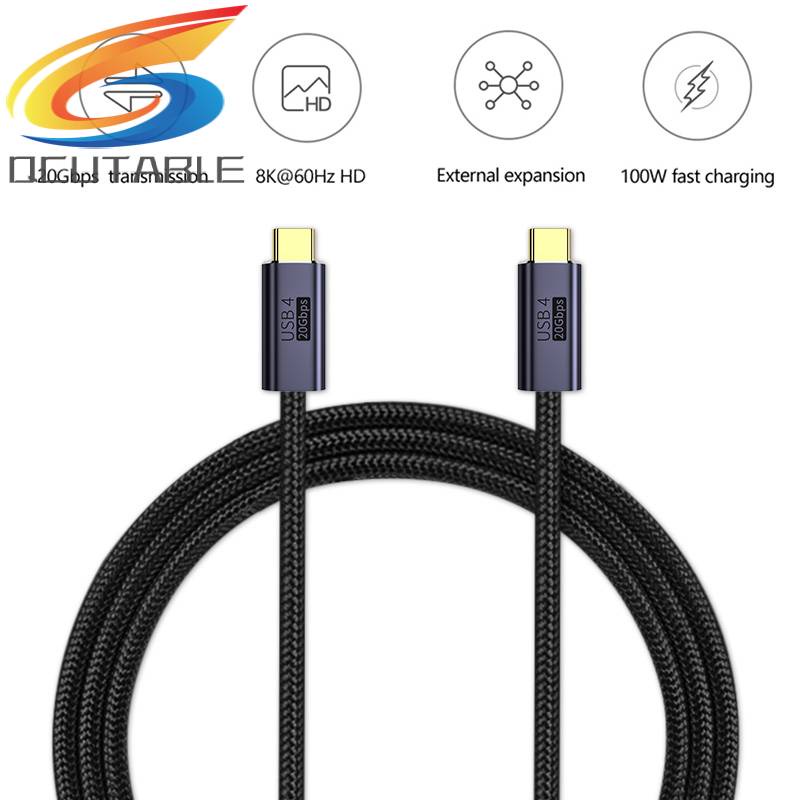 Cáp Sạc Nhanh 20Gbps 8K 60Hz PD 100W USB 4.0 Type-C Male Sang Male