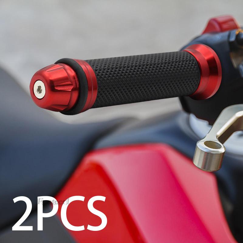 Set 2 Vỏ Bọc Tay Lái Xe Máy Bằng Hợp Kim Nhôm Và Cao Su Kích Thước 22mm Fenteer1