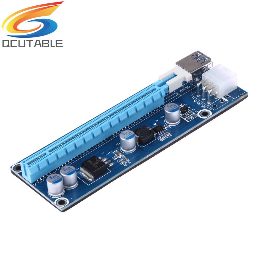 Card Mở Rộng Pcie 1x Sang 16X Kèm Cáp SATA Và USB 3.0 6Pin