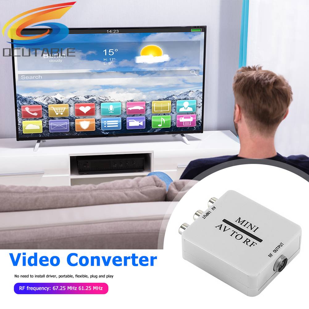 Bộ ChuyểN ĐổI Mini RCA AV CVSB Sang RF Hỗ Trợ RF 67.25 / 61.25MHz