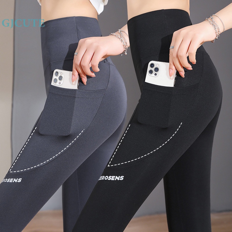 Quần Legging Thể Thao Có Túi In Chữ Gjocute Thời Trang Xuân Thu Mới Cho Nữ