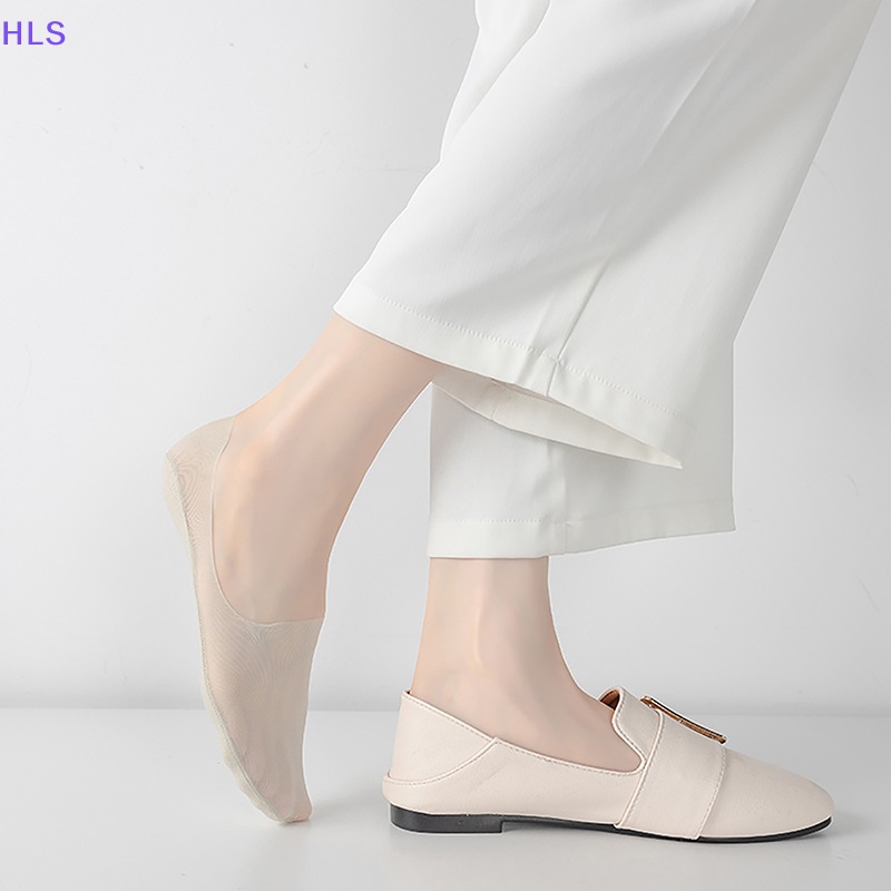 1 Đôi Vớ Thuyền Vô Hình Bằng Silicone Siêu Mỏng Thoáng Khí Chống Trượt Cho Nữ