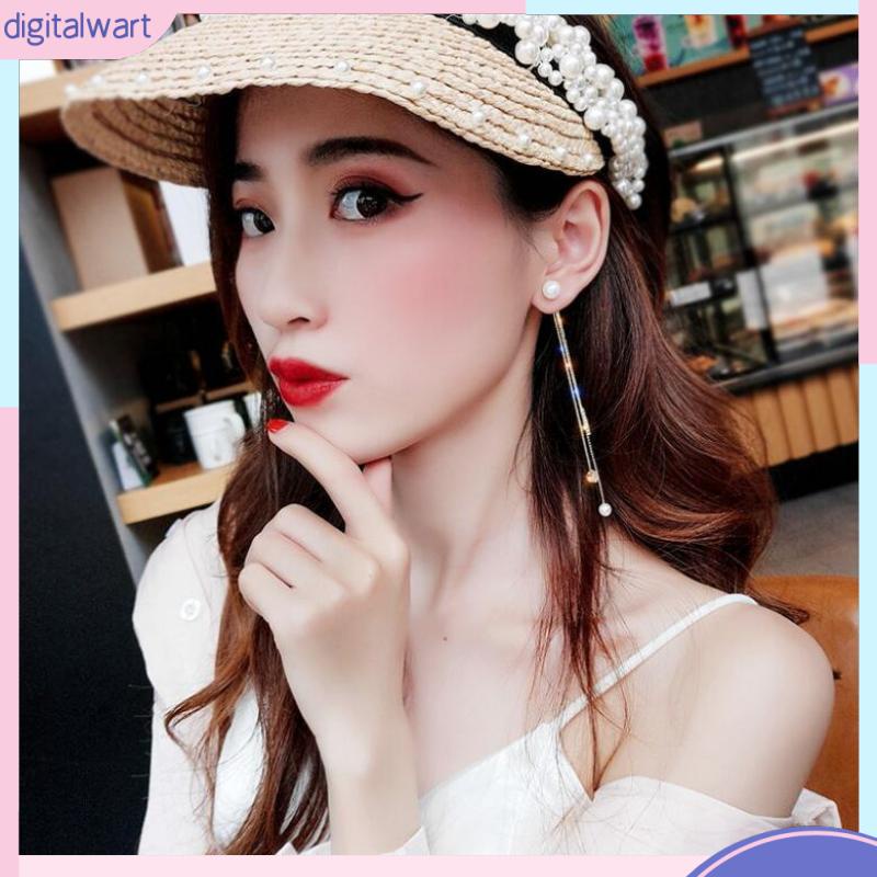 Đôi Bông Tai Dáng Rơi Họa Tiết Ngọc Trai Thời Trang Cho Nữ