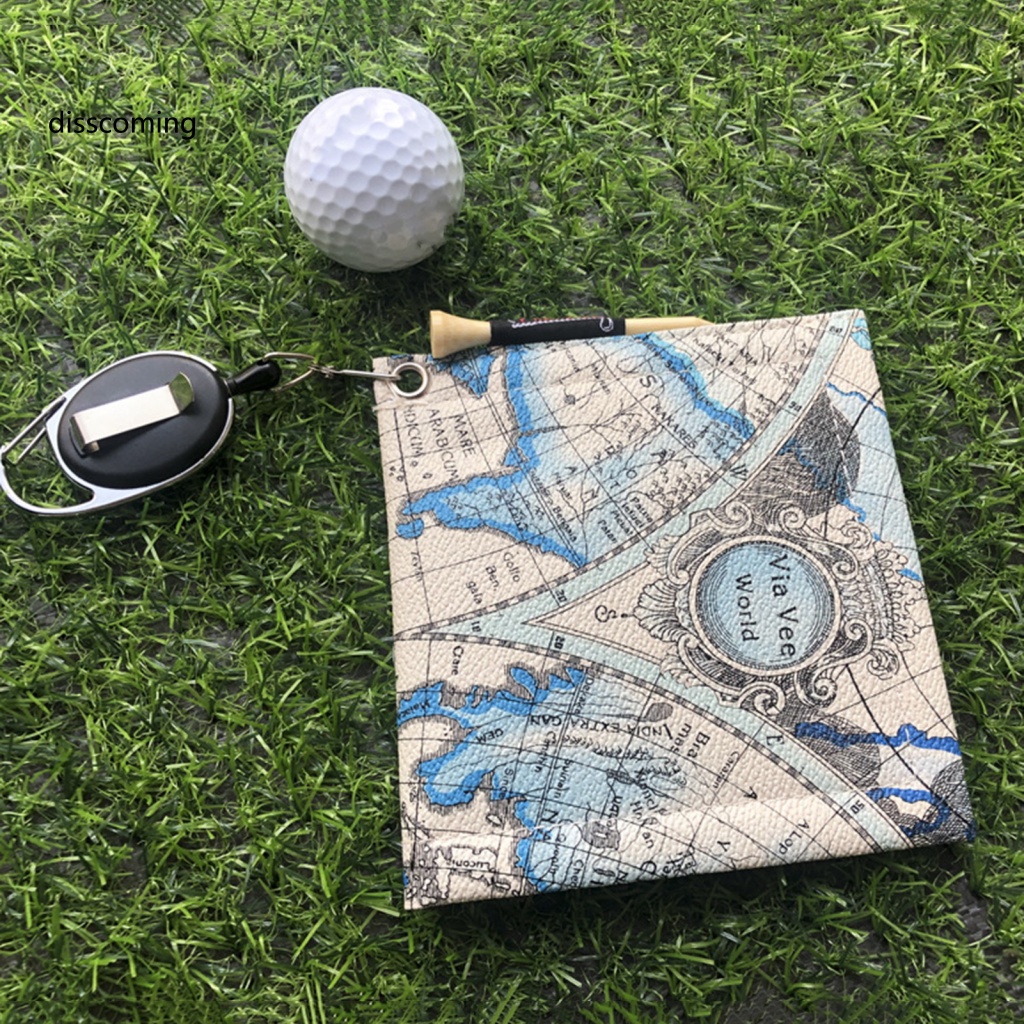 Băng Đô SL SL SL SL| Khăn Lau Gậy Đánh Golf Giả Da Cao Cấp Kèm Móc Khóa Carabiner