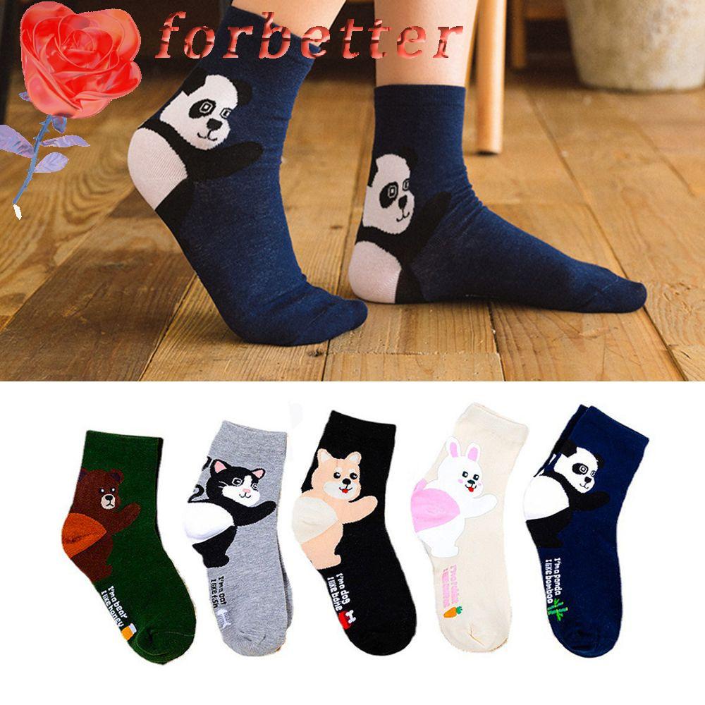 FORBETTER Đôi Vớ Họa Tiết Động Vật Thời Trang Vui Nhộn Dành Cho Nữ