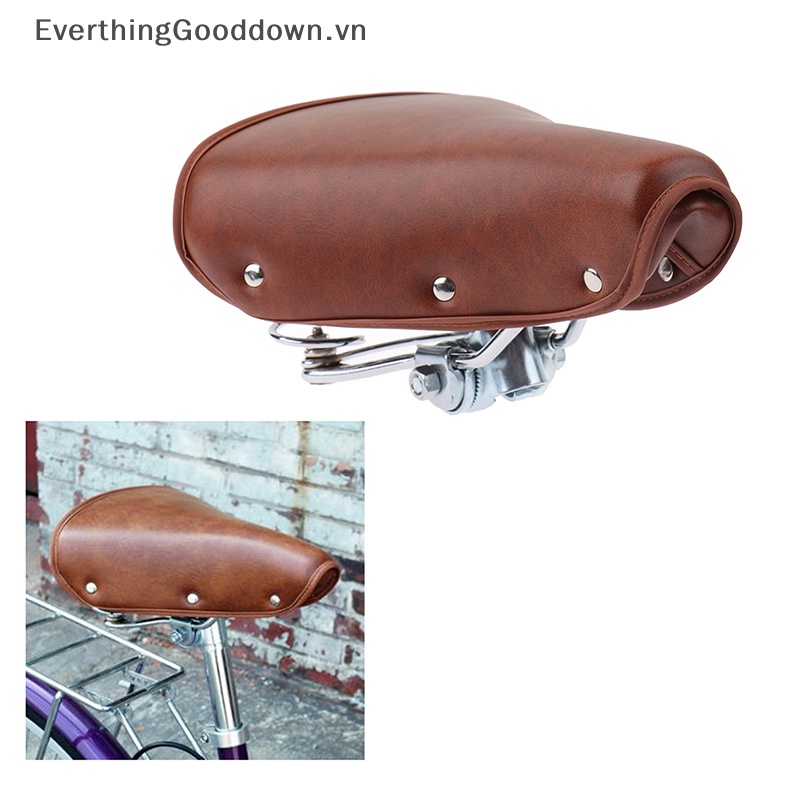 Everthinggooddown Yên Xe Đạp Bằng Da PU Thoải Mái Phong Cách Cổ Điển
