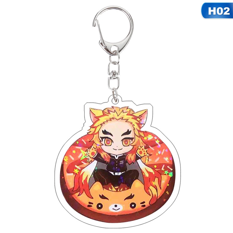 Móc Khóa Acrylic Hai Mặt Hình Nhân Vật Hoạt Hình Demon Slayer