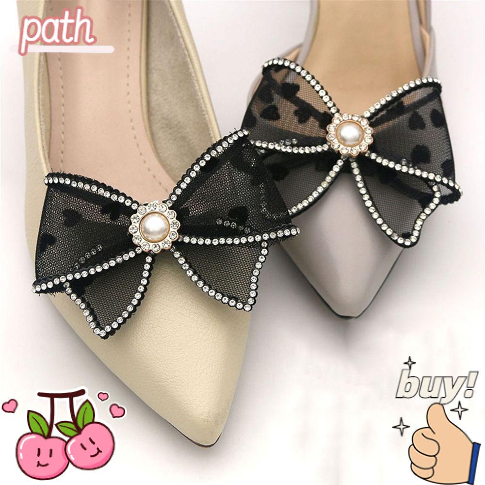 PATH Set 2 Kẹp Giày Đính Nơ Xinh Xắn Cho Cô Dâu