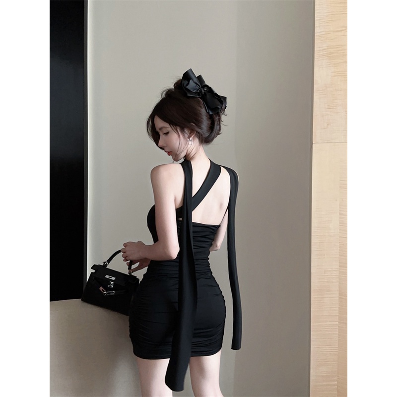 Đầm Ôm Dáng Cúp Ngực Xếp Ly Kiểu Hồng Kông Gợi Cảm Cho Nữ