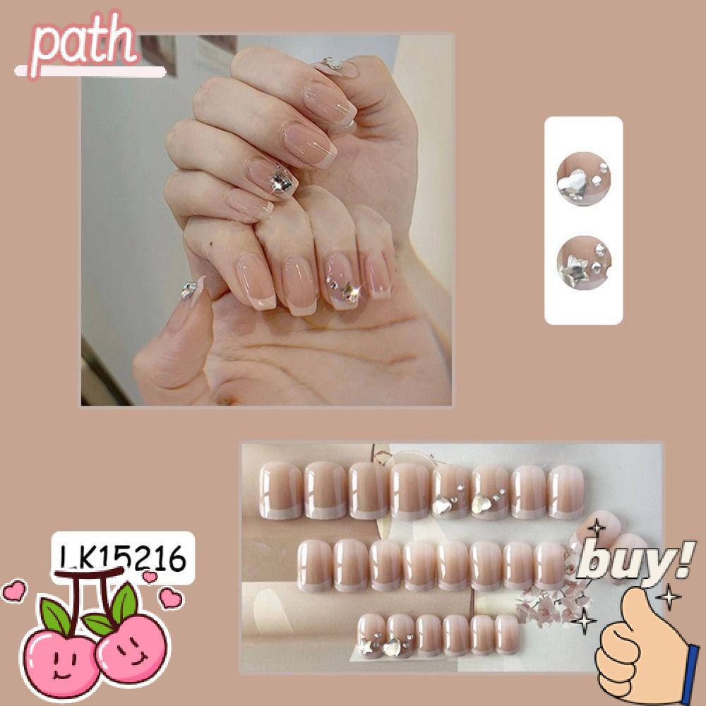 PATH Set 24 Móng Tay Giả Dạng Nhấn Tiện Lợi