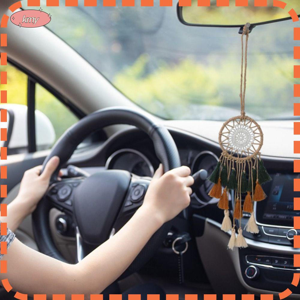 KRNY 1 Lưới Bắt Giấc Mơ Dây Cotton Bện Tua Rua Trang Trí Phòng / Xe Hơi