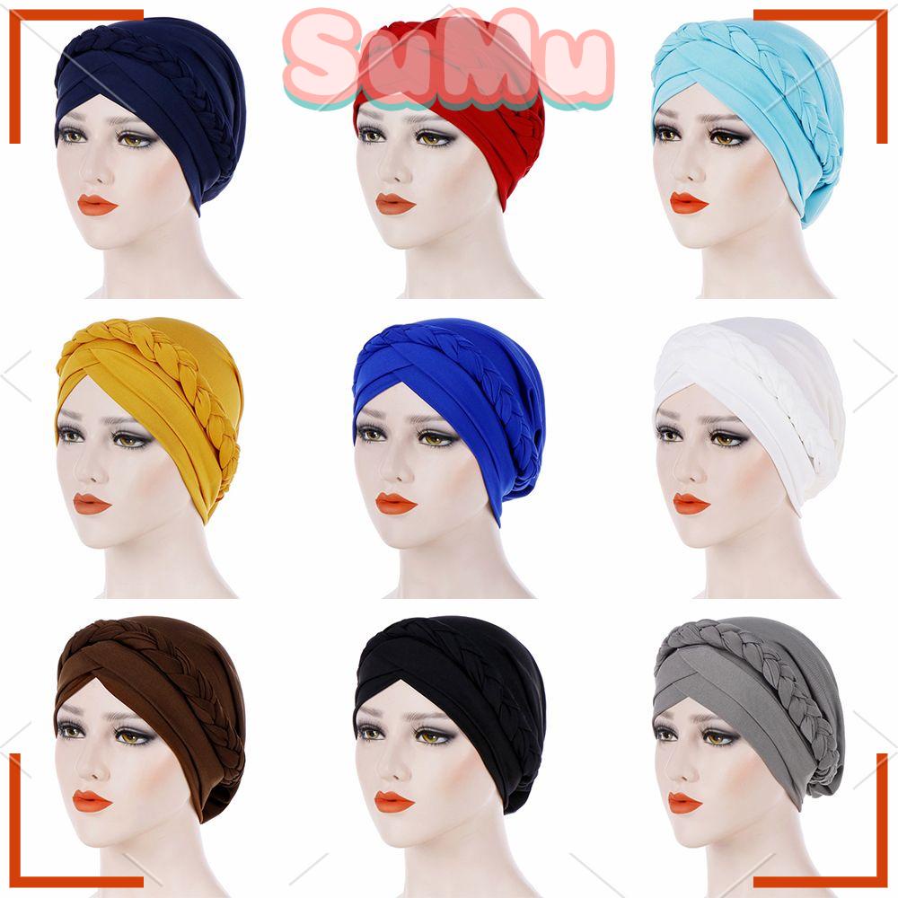 SUMU Mũ Turban Trùm Đầu Màu Sắc Nhã Nhặn Dành Cho Nữ
