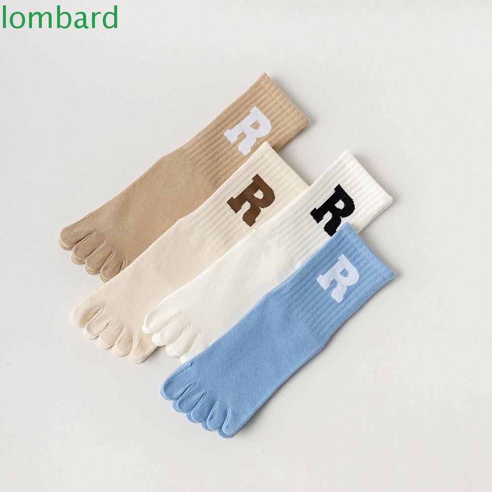 LOMBARD Vớ Cotton Năm Ngón Chống Trượt Mềm Mại Thời Trang Cho Nữ