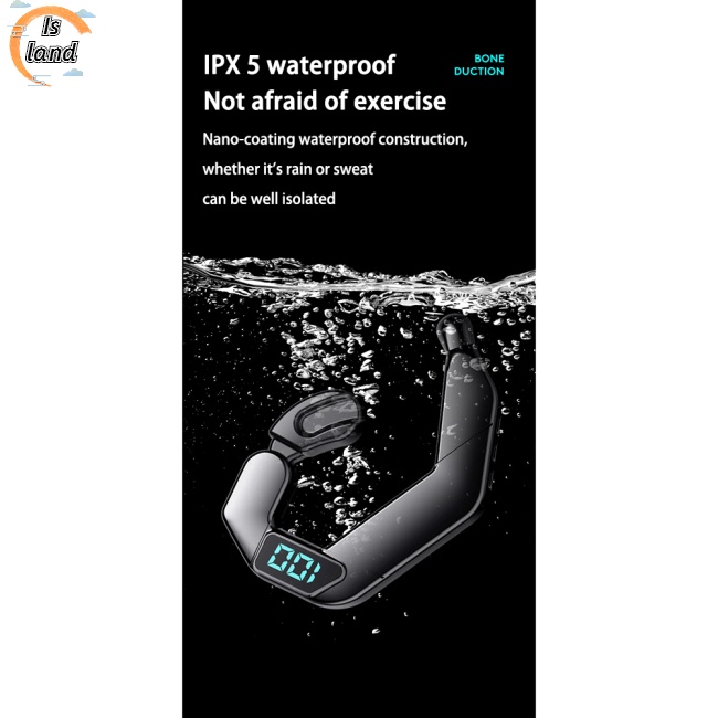 [IS] Tai Nghe Bluetooth Không Dây V19 Móc Vành Tai Có Màn Hình Hiển Thị Kỹ Thuật Số Phong Cách Doanh Nhân