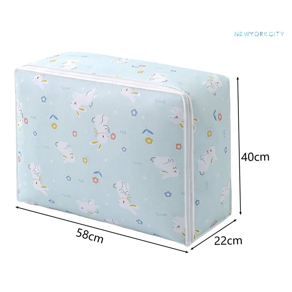 Túi Đựng Quần Áo PEVA In Họa Tiết Động Vật Chống Ẩm Có Khóa Kéo Tiện Dụng Cho Gia Đình