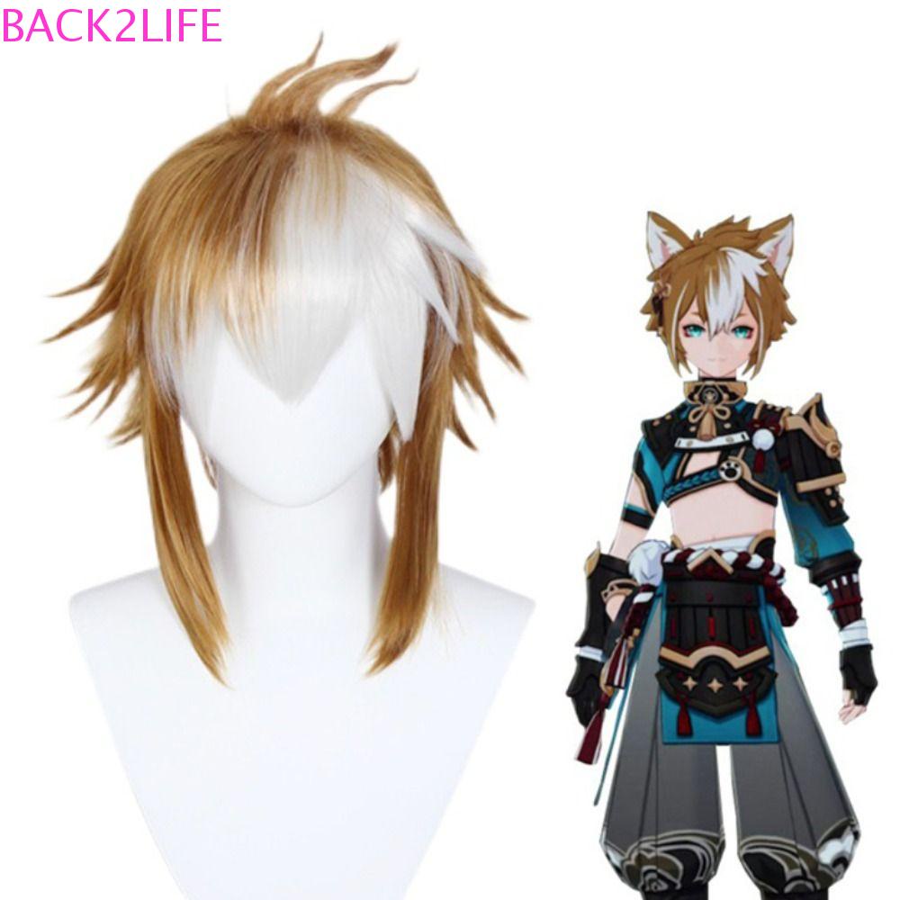 BACK2LIFE Bộ Tóc Giả Bằng Sợi Tổng Hợp Mềm Mịn Chịu Nhiệt Độ Cao Màu Gradient Dùng Hóa Trang