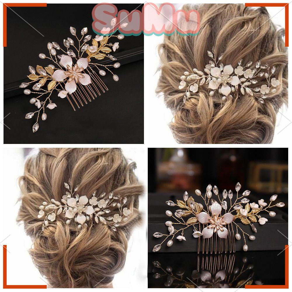 SUMU Trâm Cài Tóc Hình Hoa Cho Cô Dâu