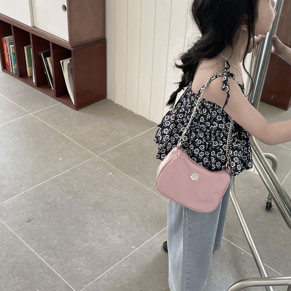 Aiyaya đồ bé gái Áo dây hoa + Bộ quần jean bé gái thời trang trẻ em