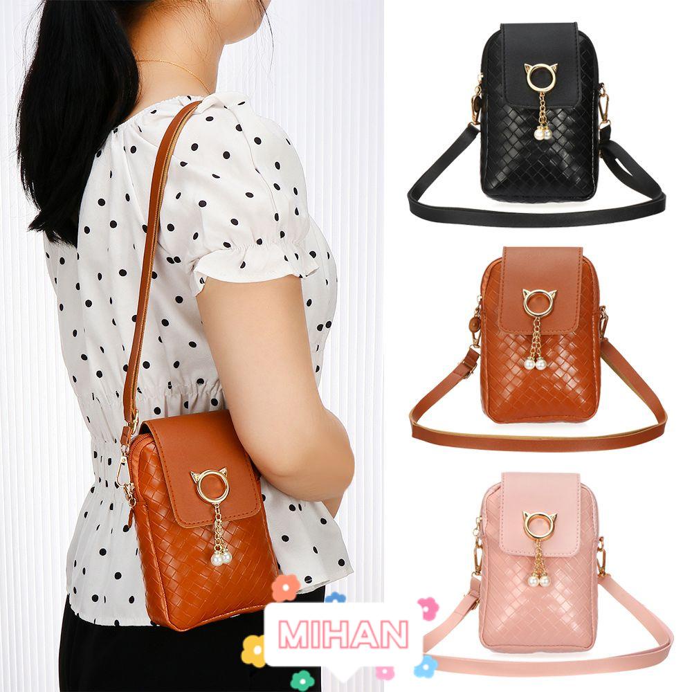 MIHAN1 Túi Đeo Chéo Đựng Điện Thoại Đính Tua Rua Thời Trang Dành Cho Nữ
