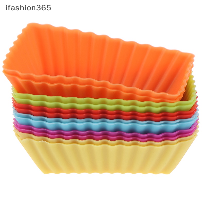 Set 12 Khuôn Silicon Làm Bánh Muffin 3d Thời Trang Tiện Dụng VN