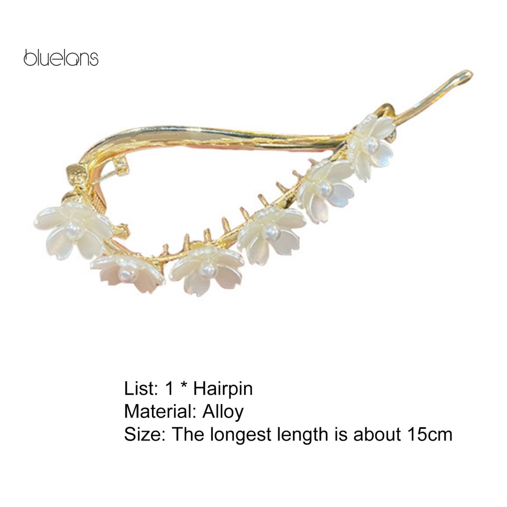 Kẹp Tóc Hình Chữ S Đính Ngọc Trai Giả Thanh Lịch Cho Nữ