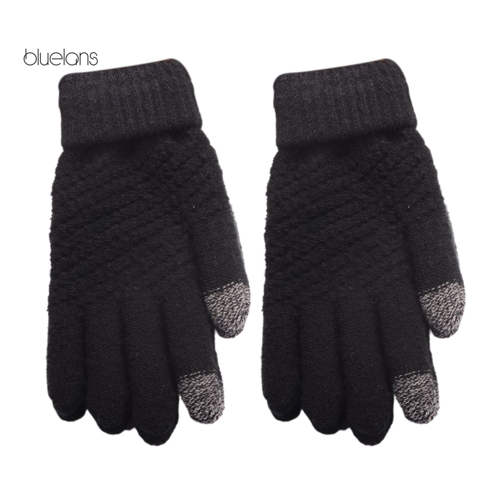 1 Đôi Găng Tay Len Hở Ngón Có Thể Chạm Màn Hình Cảm Ứng Thời Trang Thu Đông Cho Nữ