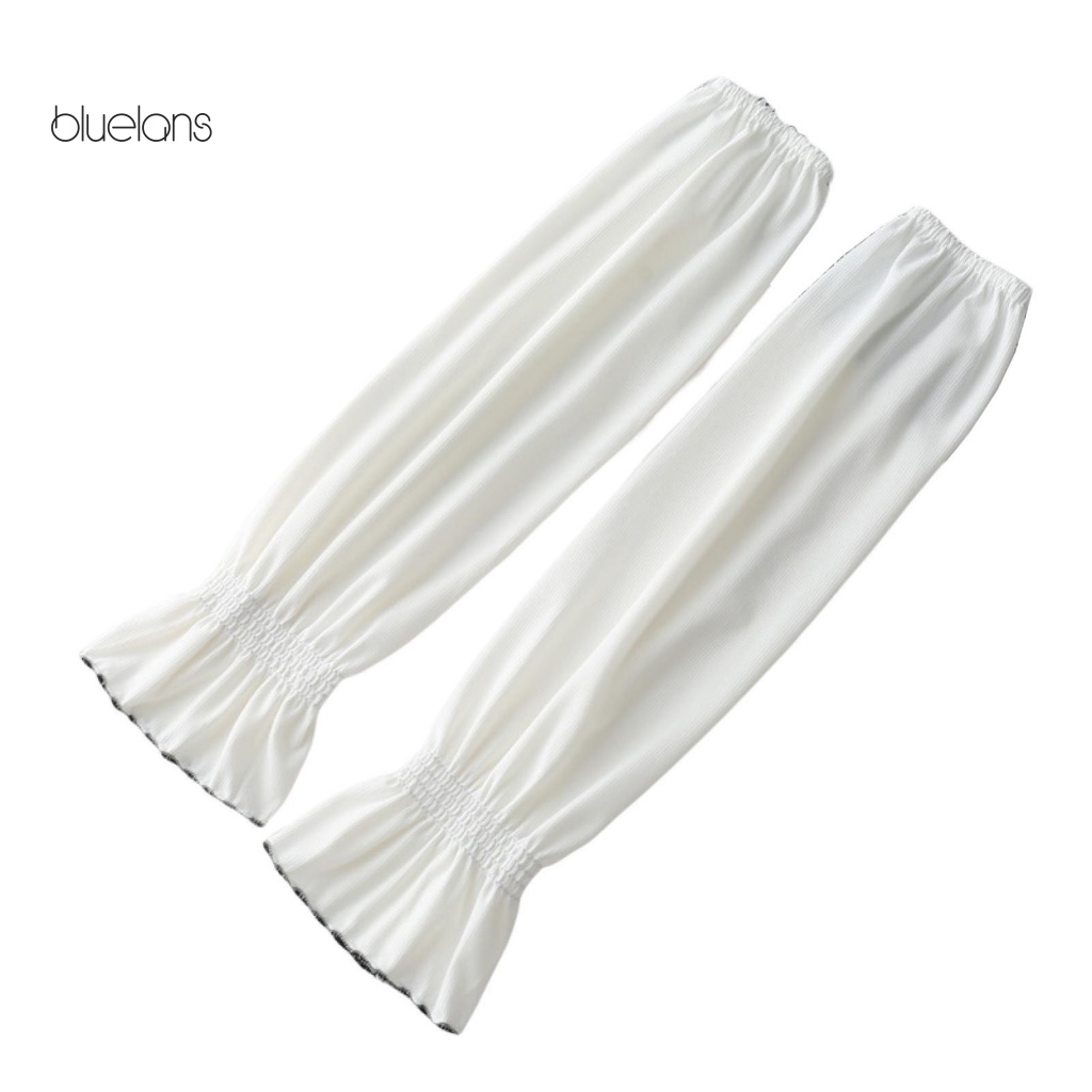 1 Cặp Găng Tay Lái Xe Bằng Lụa Lạnh Mỏng Co Giãn Dáng Rộng Cho Nữ