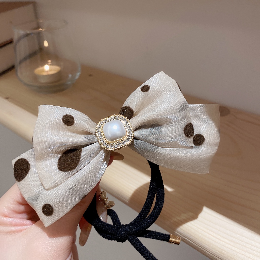 Dây Buộc Tóc Đuôi Ngựa Bằng Da Co Giãn Thời Trang 2023