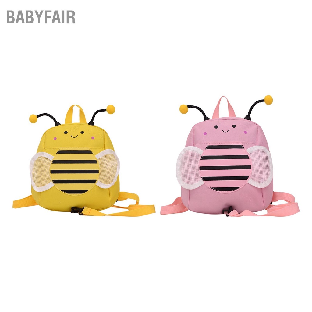 Babyfair Ba Lô Cho Bé Mầm Non Hoạt Hình Dễ Thương Dây Xích Ong Học Động Vật Schoolbag Chống Mất Liên Kết