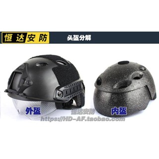 FAST Guide Helmet Wind Lens Helmet PJ Elliptical Hole Tactical Game CS Guide Helmet