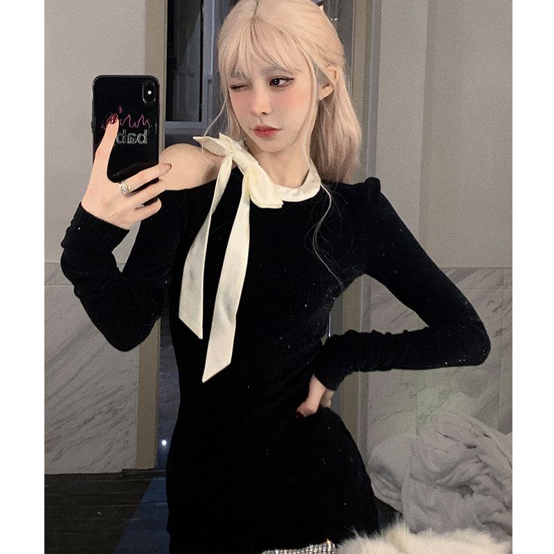 Váy Liền Hở Vai Váy Ôm Hông Mùa Hè Cho Nữ Váy Ren Phong Cách Gợi Cảm