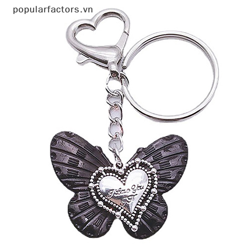 Móc Khóa Hợp Kim Y2K Hình Bướm Vintage Thời Trang