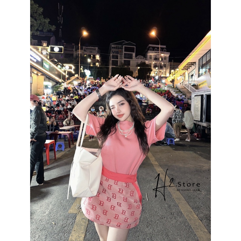 SÉT ÁO THUN + CHÂN VÁY  - O04658