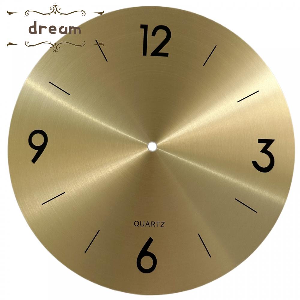 【DREAMLIFE】Clock Dial Face 11.14inch 1pc Aluminium Arabic Numeral Centre Hole 10MM