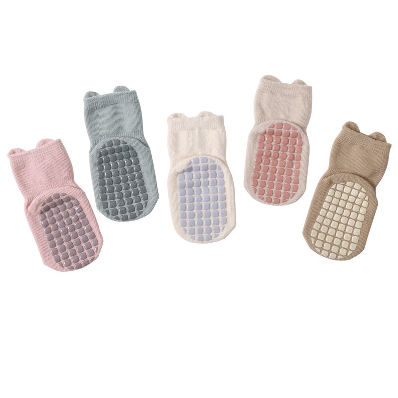 Vớ Cotton Pha Chống Trượt In Hoạt Hình Động Vật Thời Trang Thu Đông Cho Bé Gái
