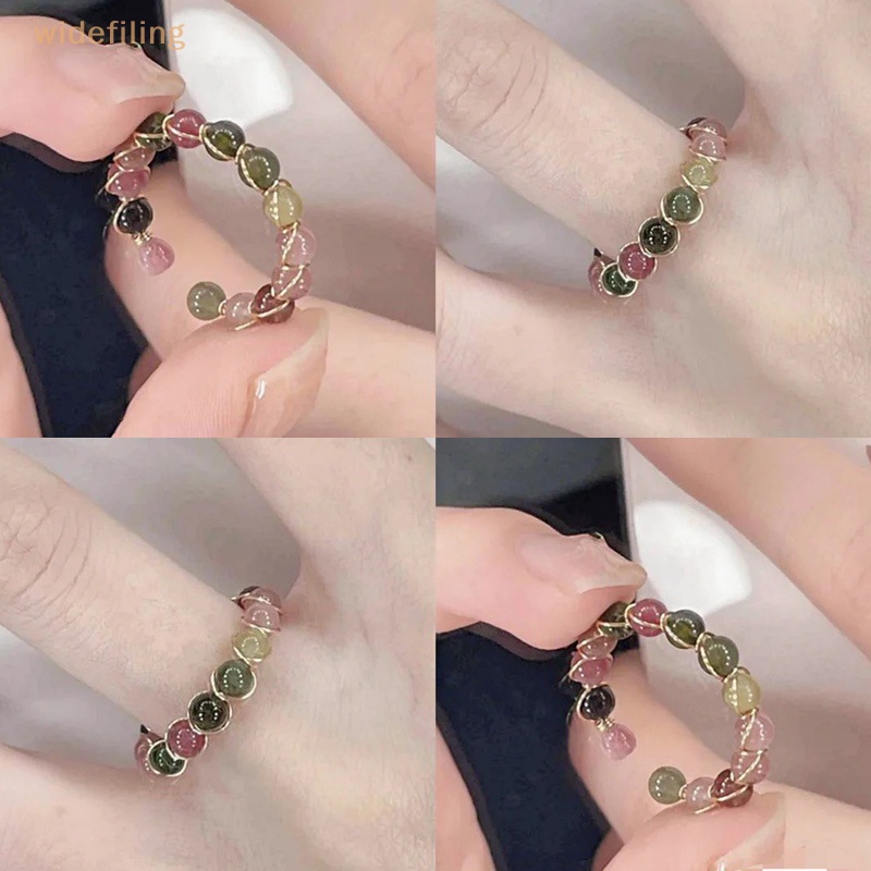 1 Nhẫn Hở Bằng Tourmaline Phong Cách Retro Thời Trang Cho Nữ