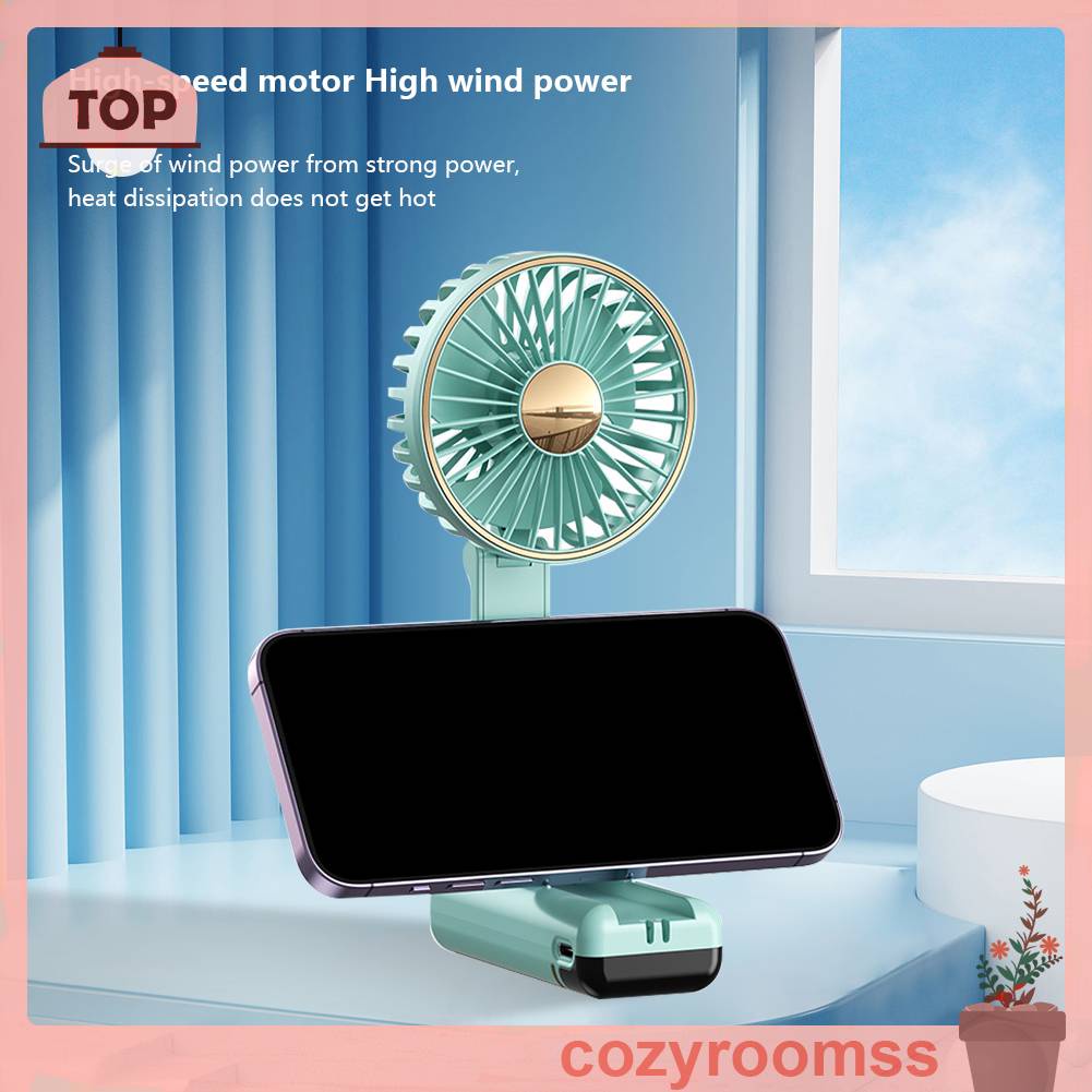 Quạt Cầm Tay Mini Có Thể Gấp Lại Với Màn Hình Kỹ Thuật Số Để