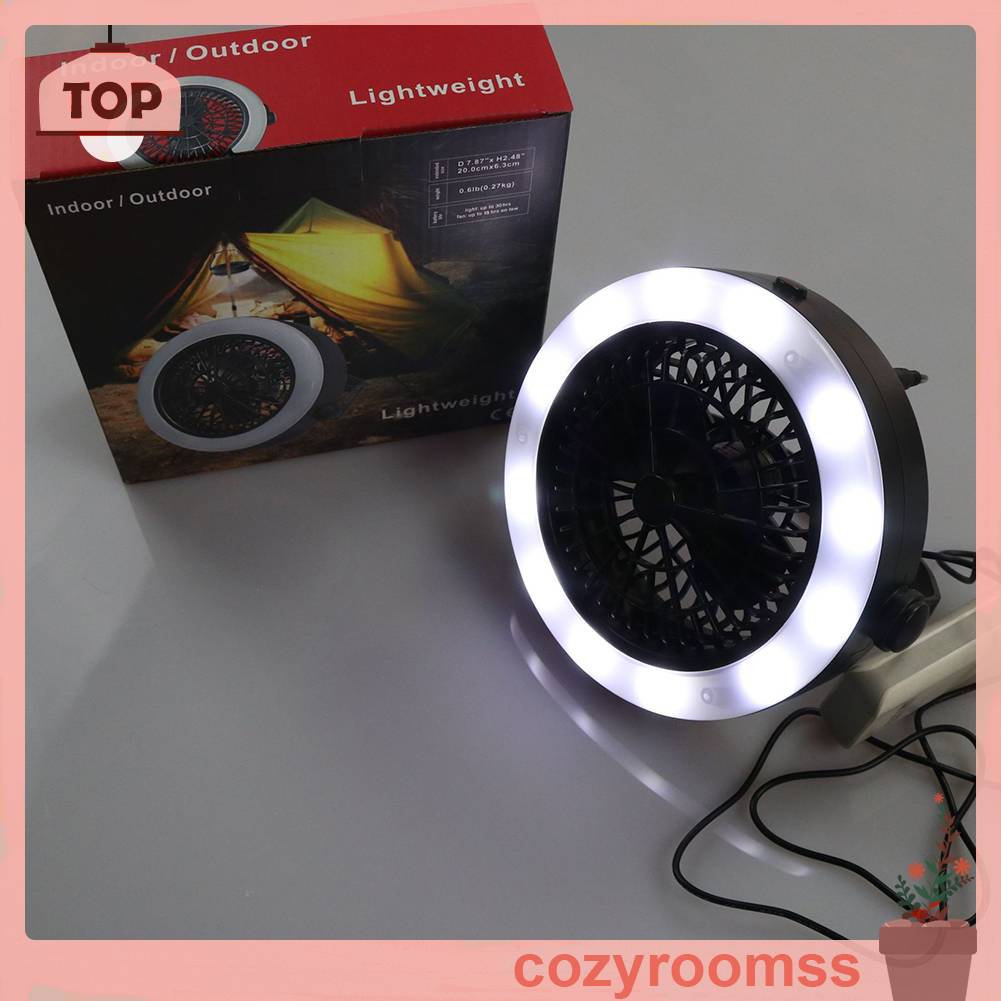 Quạt Treo Tích Hợp Đèn LED 3 Trong 1 Tiện Dụng Khi Đi Cắm Trại