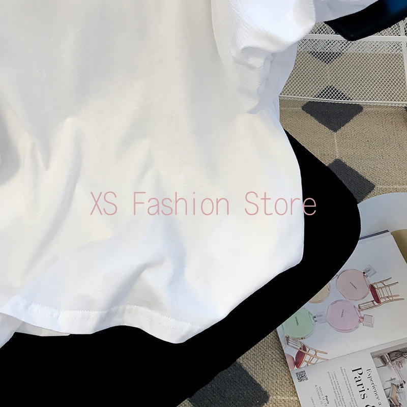 Áo Thun cotton Tay Ngắn Dáng Rộng Phù Hợp Cho Nữ