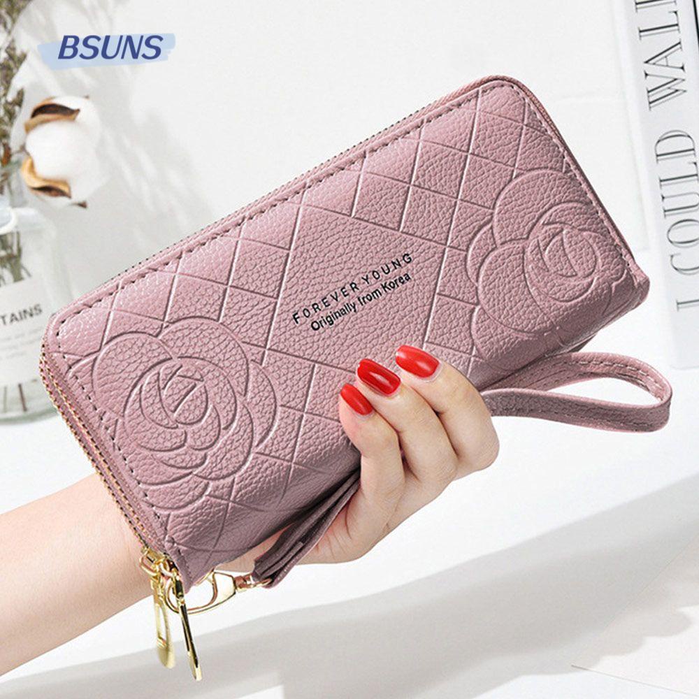 BSUNS Ví Dài Đựng Thẻ / Điện Thoại Có Khóa Kéo Thời Trang