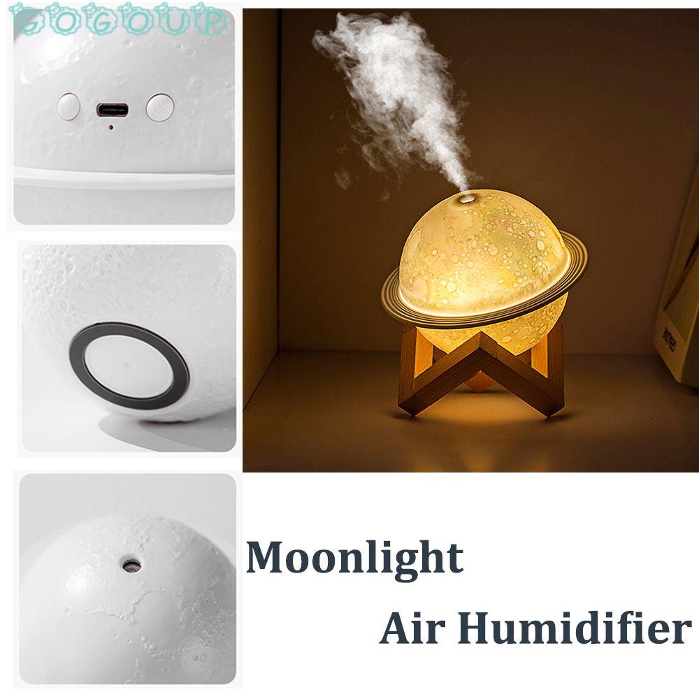 GOGOUP Máy Phun Sương Tạo Ẩm 200ml Có Đèn Mặt Trăng