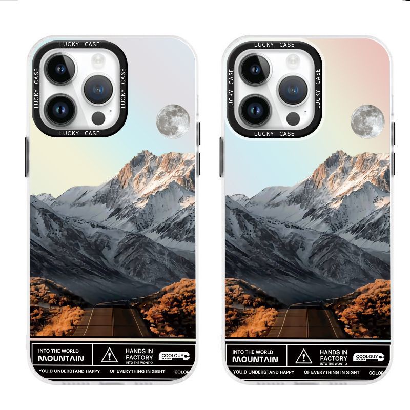 Ốp Điện Thoại Màu Laser Hình Núi Tuyết Cho Iphonexr12678Plus 1314 promax OXS2