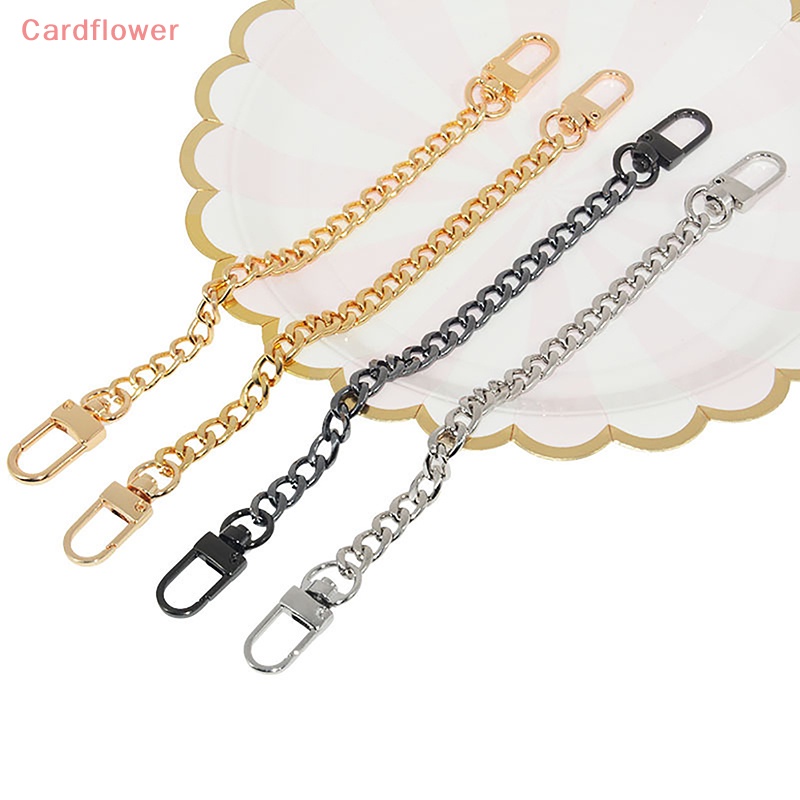 Dây Đeo Túi Xách Dạng Xích 20cm Bằng Kim Loại Màu Vàng / Bạc / Đen DIY Mới