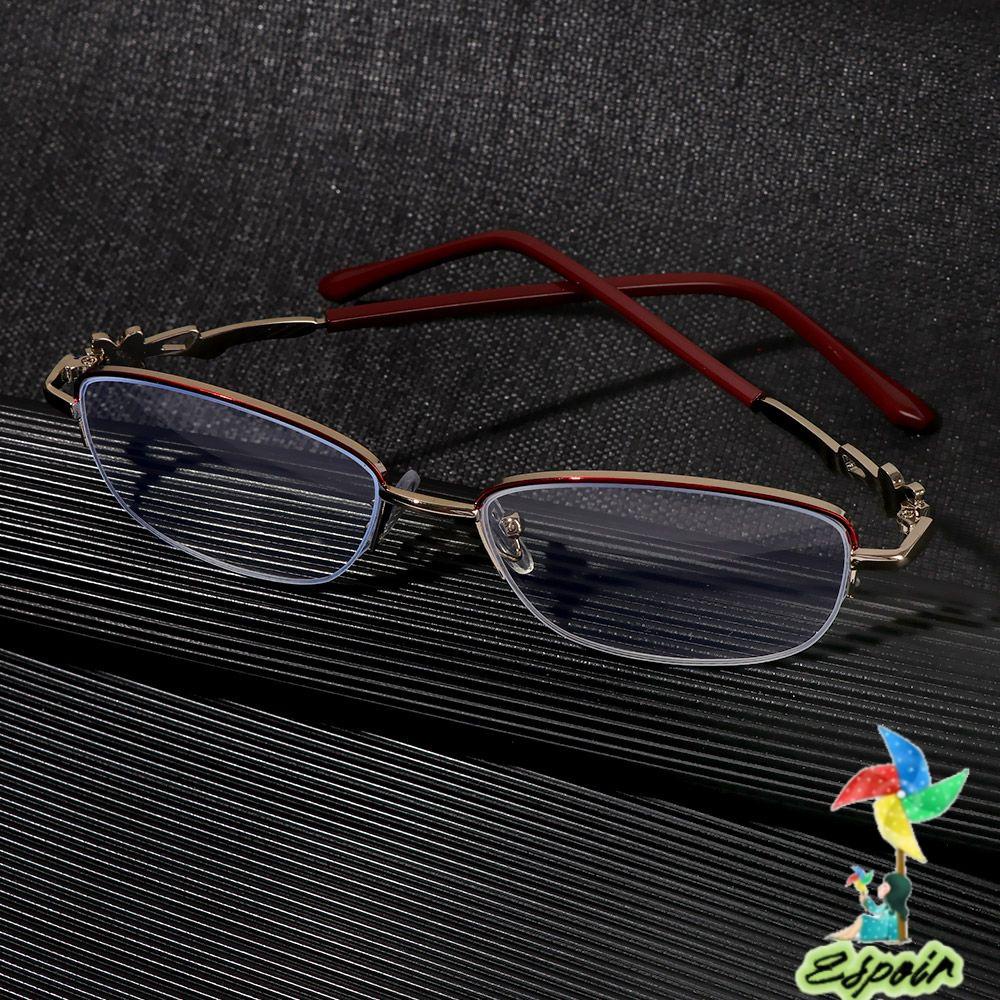 ESPO Mắt Kính Đọc Sách Gọng Kim Loại Trong Suốt Chống Bức Xạ Ánh Sáng Xanh Sang Trọng