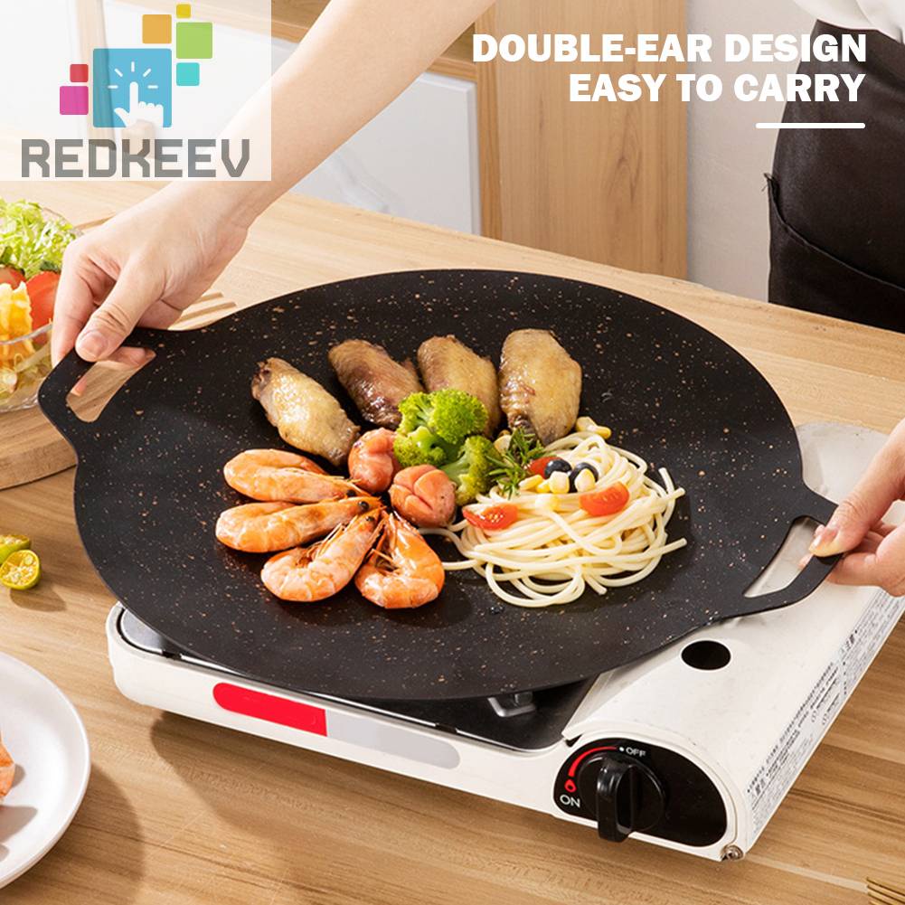 Chảo Chiên Thịt Bbq Bằng Sắt Siêu Bền Tiện Dụng Cho Hoạt Động Ngoài Trời