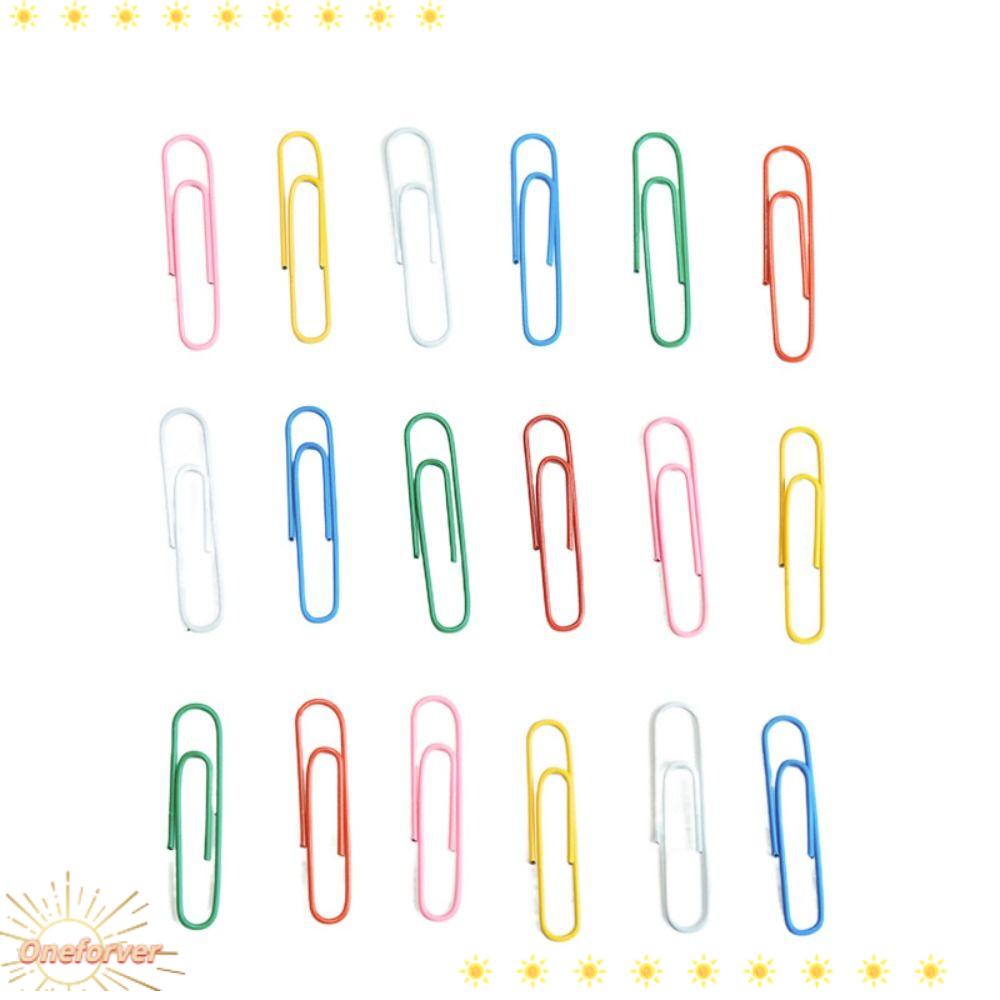 Set 100 Kẹp Giấy Bằng Kim Loại 50mm 2 inch Nhiều Màu Tiện Dụng Cho Văn Phòng