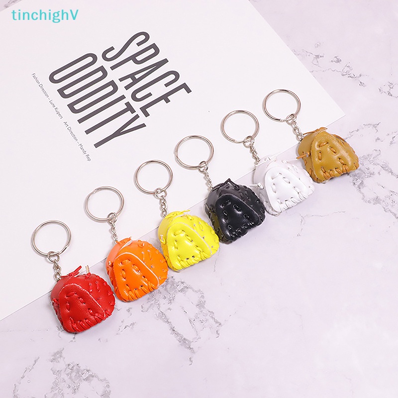 Móc Khóa Hình Găng Tay Bóng Chày Bằng PU 3D Nhiều Màu Sắc Dành Cho Nam Nữ