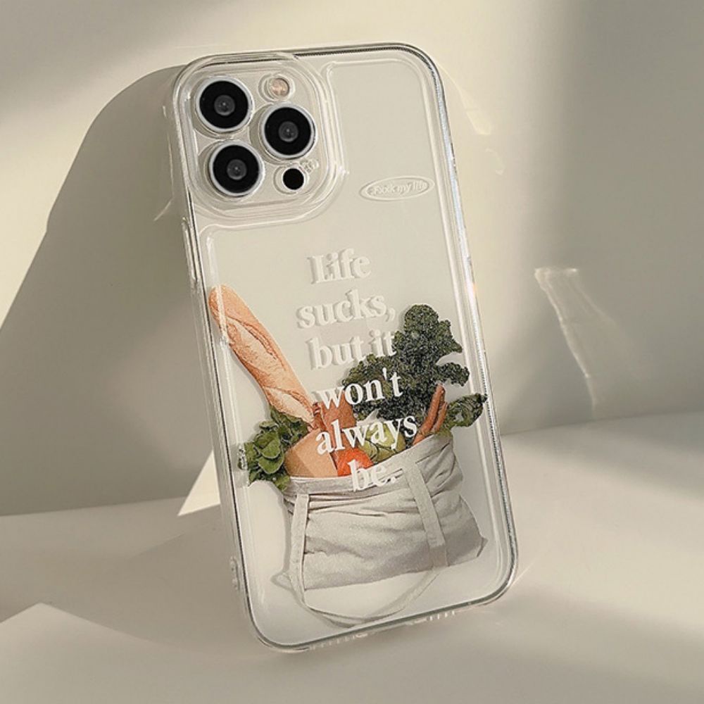 Ốp Điện Thoại TPU Mềm Chống Sốc Chống Bụi In Hình Rau Củ Đơn Giản Cho IPhone 11 12 13 14 Pro Max X XR 8 7 Plus SE