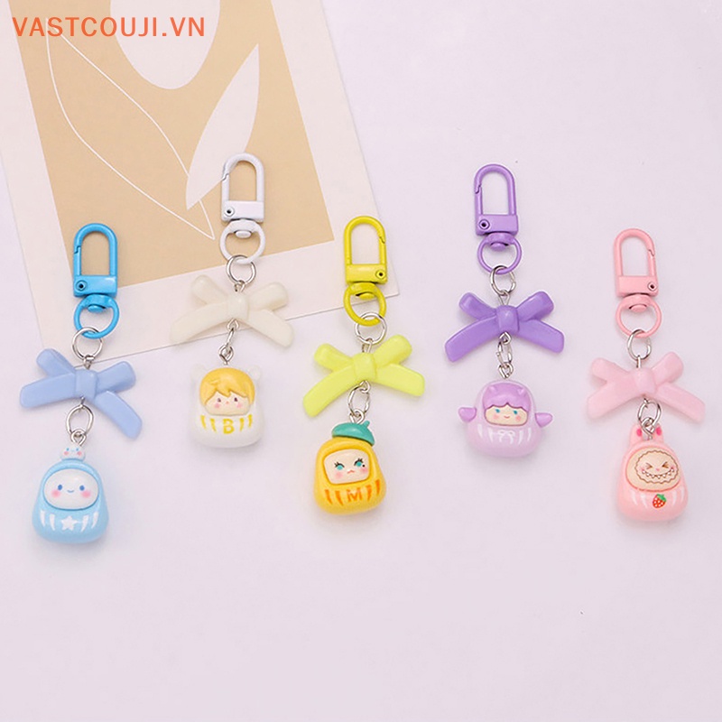 Móc Khóa Hình Búp Bê VASTJI 3D Bằng Nhựa Resin Dễ Thương Trang Trí Ba Lô / Túi Xách / Quà Tặng Cho Bạn