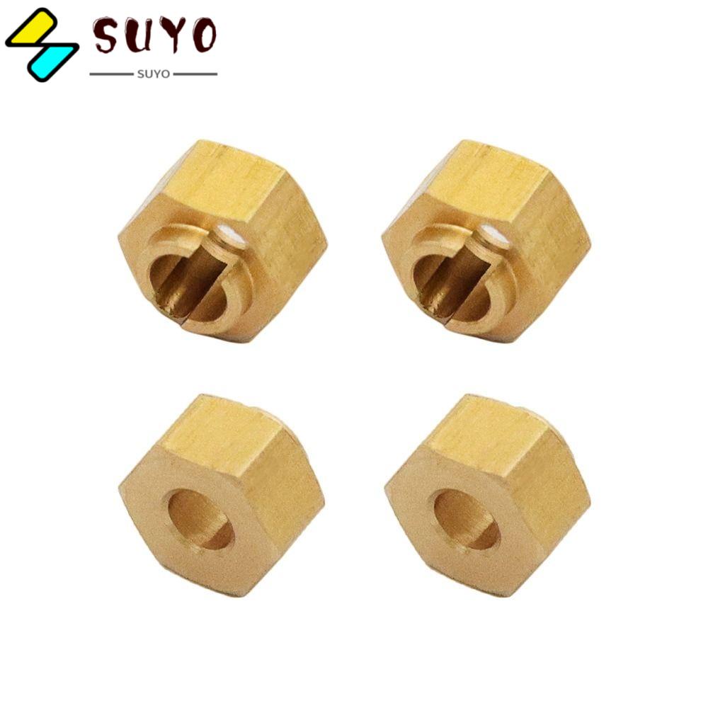 SUYO Bộ 4 Trục Nối Dài Bánh Xe Hơi Điều Khiển Từ Xa 7MM Dày 4 / 5 / 6MM Lục Giác TRX4M Tỉ Lệ 1 / 18